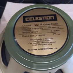 CELESTION GREENBACK GUITAR SPEAKERS 12'