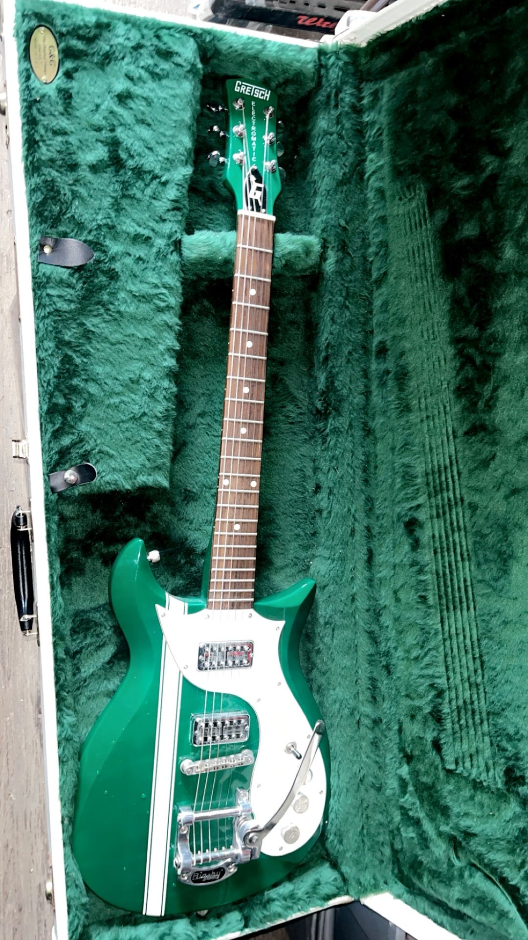2008 Gretsch G5135 Electromatic G. Love Signature Corvette Phili-Green with Competition Stripe