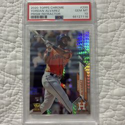 2020 Topps Chrome Yordan Alvarez Prism Refractor PSA 10