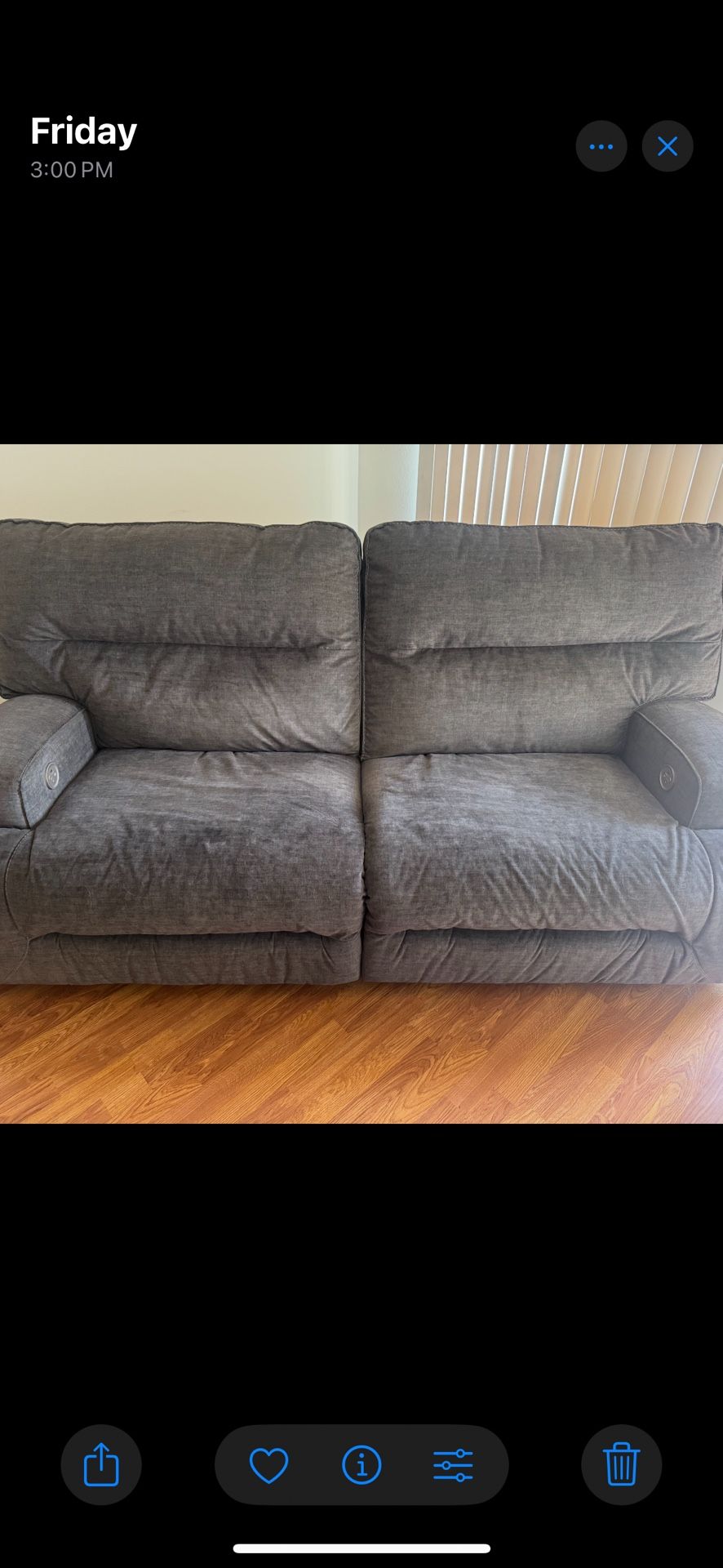 2 Seat Reclining Power Sofa