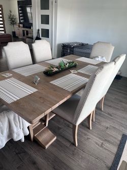 Dining table and chairs