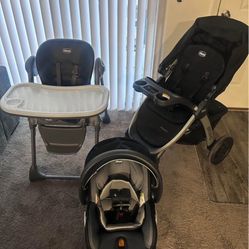 Car seat, High Chair And Stroller Set