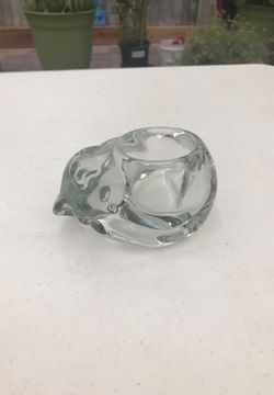 Kitty heavy candle holder $1