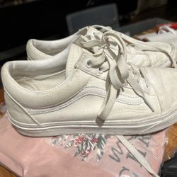 White Vans Size 6 