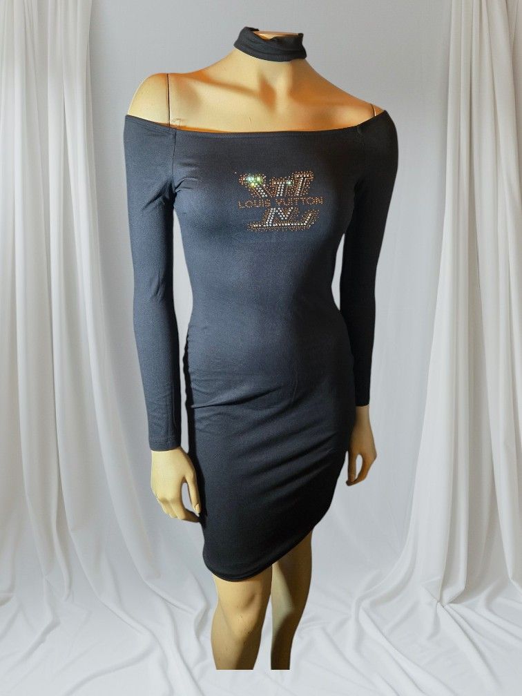 Dress Black Inspiración Lv New