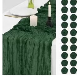 60pcs Cheesecloth Table Runner 10FT, 21.5"x120"Cheesecloth