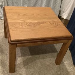 Solid Oak End Table …. Side Table