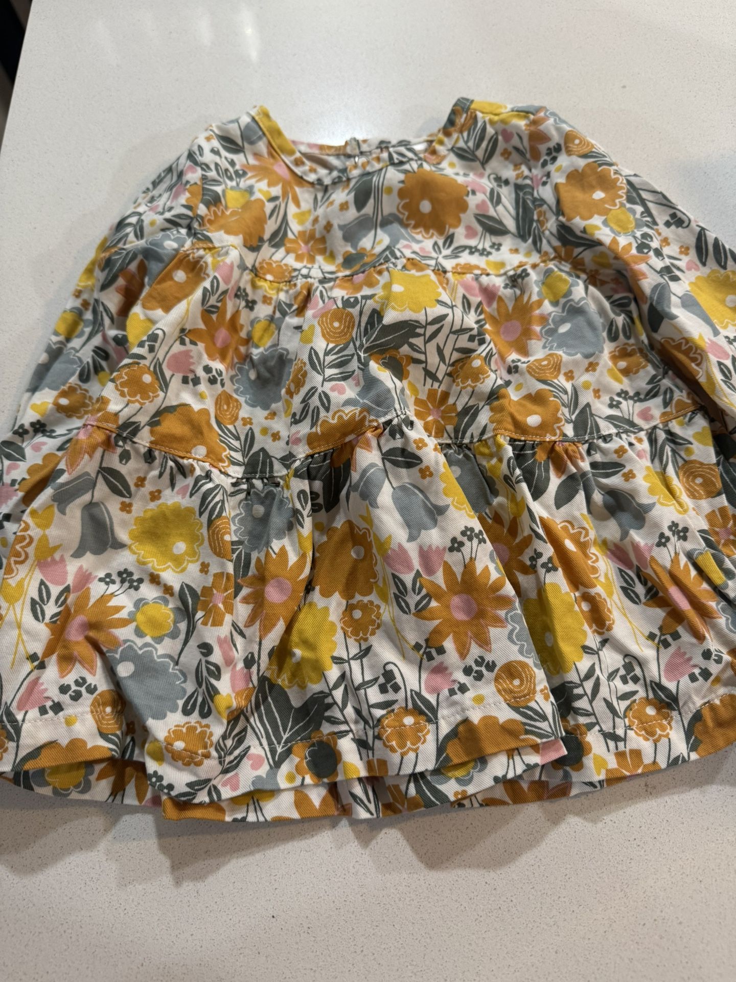 Carter's Floral Baby Dress with Yellow and Pink Accents
