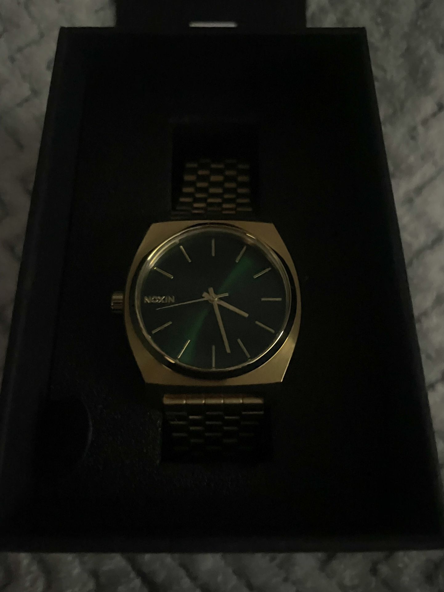 All Gold Watch Royal Green Clock