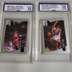 2 Graded 10 Michael Jordan cards 