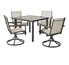Square Outdoor Patio Dining Table With 4 Chairs