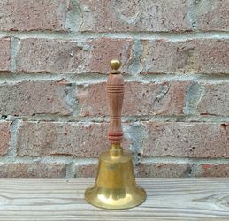 Vintage Gatco Solid Brass/Wood Handle Bell
