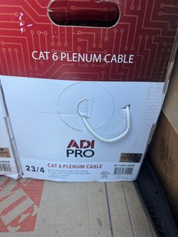 Cat 6 Plenum Wire, 1,000 ft box