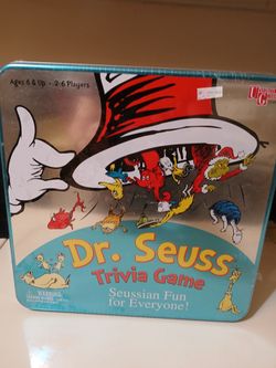 Vintage 2000 Dr Seuss trivia game in collectors 10 ages 6 and up. Factory sealed.