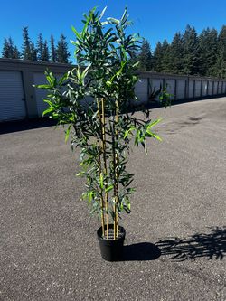 Tall Artificial Bamboo Tree – Faux Potted Plant Home Decor