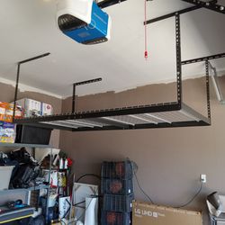 Garage Over Head Storage Unit Installation. 