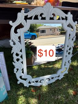 Mirror White Wood 31x23 Inches