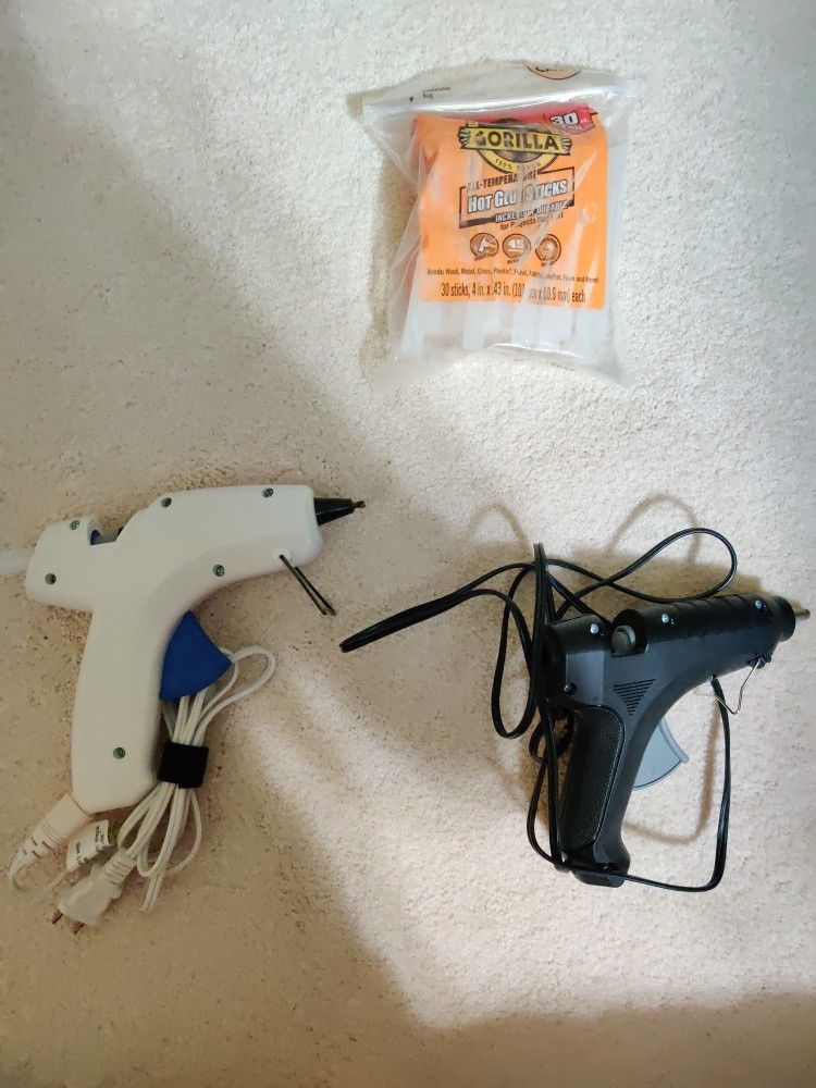 FAST SALE! 2 Hot Glue Guns & Gorilla Hot Glue Sticks