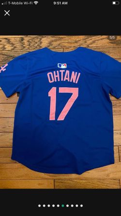 Blue Los Angeles dodgers hello kitty jersey Shohei Ohtani