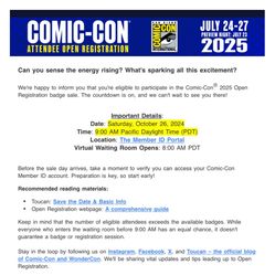 Comicon Ticket(s) ((Adult Male)