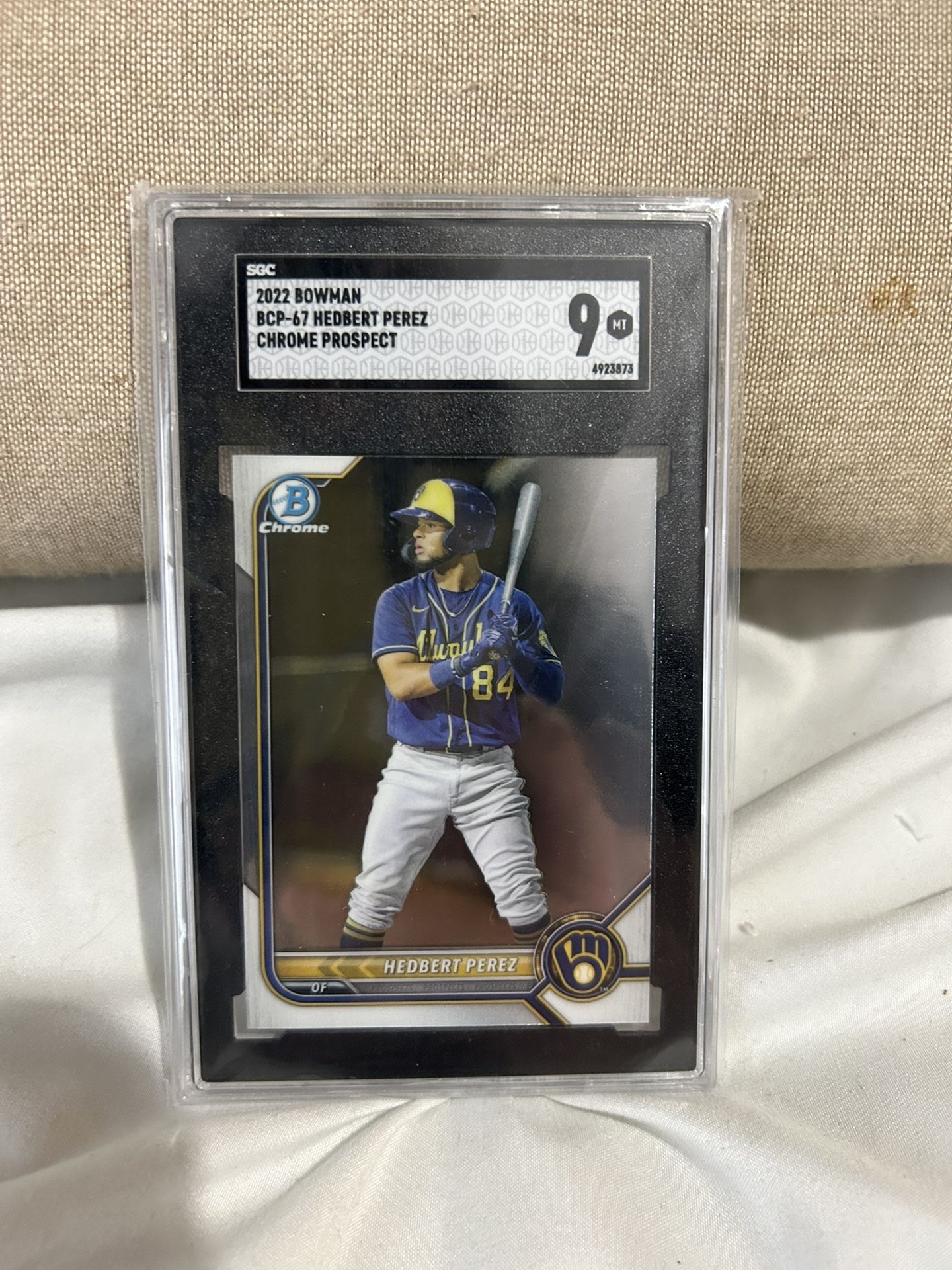 Hedbert Perez Brewers Prospect Mint 9