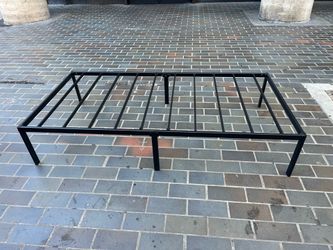 Twin metal bed frame black