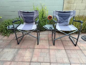 NICE and sturdy Timber directors chair w/ side table