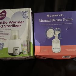 Bottle water and breast pump
