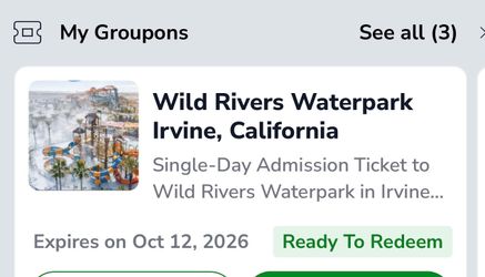 Wild Rivers Waterpark Single-Day Admission Ticket