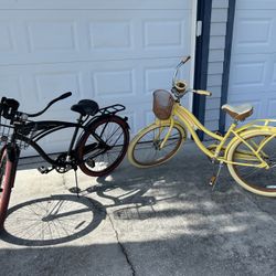 Huffy Beach Cruiser Bike Pair