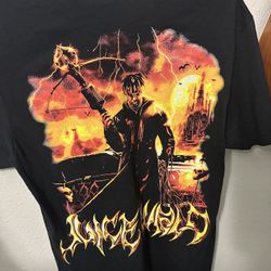 Juice Wrld Mens Black 999 Fighting Demons T Shirt Size Medium