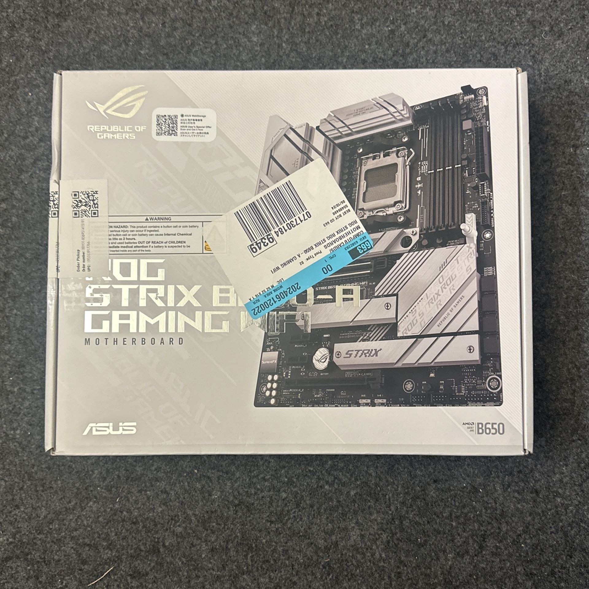 ROG STRIX B650-A GAMING WIFI MOTHERBOARD