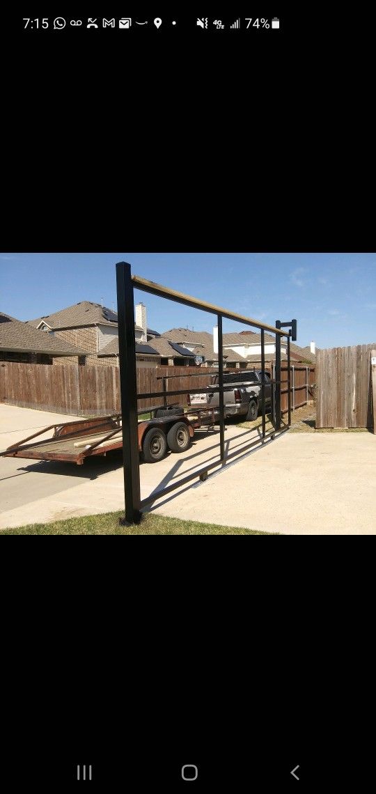Metal Frame Gate For Wood Fence