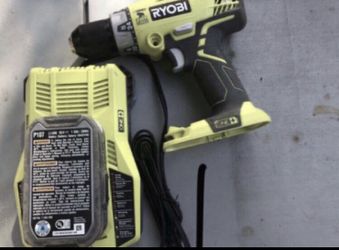 Ryobi P214 18-Volt 1/2" Cordless Hammer Drill Battery + Charger