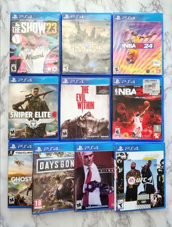 Sony PlayStation 4 games Hogwarts legacy, Hitman, Sports and More!