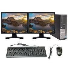 Dell Business Computer With Two LCD