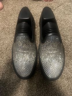 GUCCI Black Rhinestone Slip-On Dress Loafers