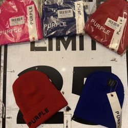 Authentic Purple Brand Beanies, One size 