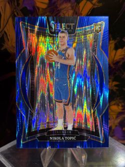 Nikola Topic 2024-25 Panini Select - Blue Flash Prizm #/99 Rookie
