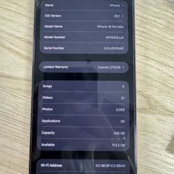 iPhone 16 Pro Max 256gb 