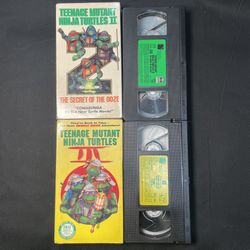 Teenage Mutant Ninja Turtles 2 & 3 VHS Bundle 