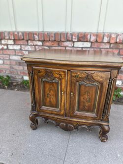 Drexel Heritage Hand-Painted Wood Cabinet