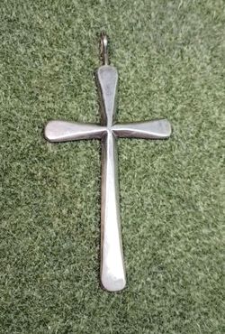 Foster & Bailey modernist Sterling silver cross pendant.