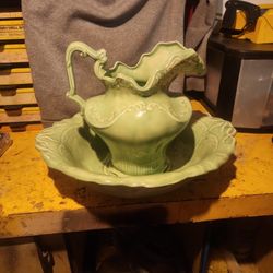 Vintage Water Pitcher And Bowl