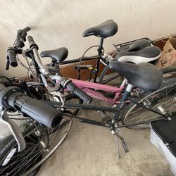3 mountain bikes