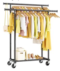 Double rod clothes rack