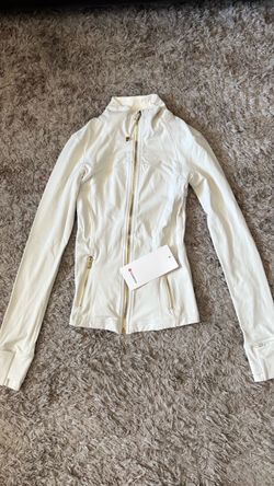 White Define Lululemon Jacket- Gold Zipper