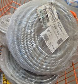 125ft Roll of 10/2 High Voltage BX cable. Brown/Grey AC 10/2 BkWe SA 125C
