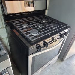 Whirlpool Stove Range Gas 5 Burners Stainless Steel
