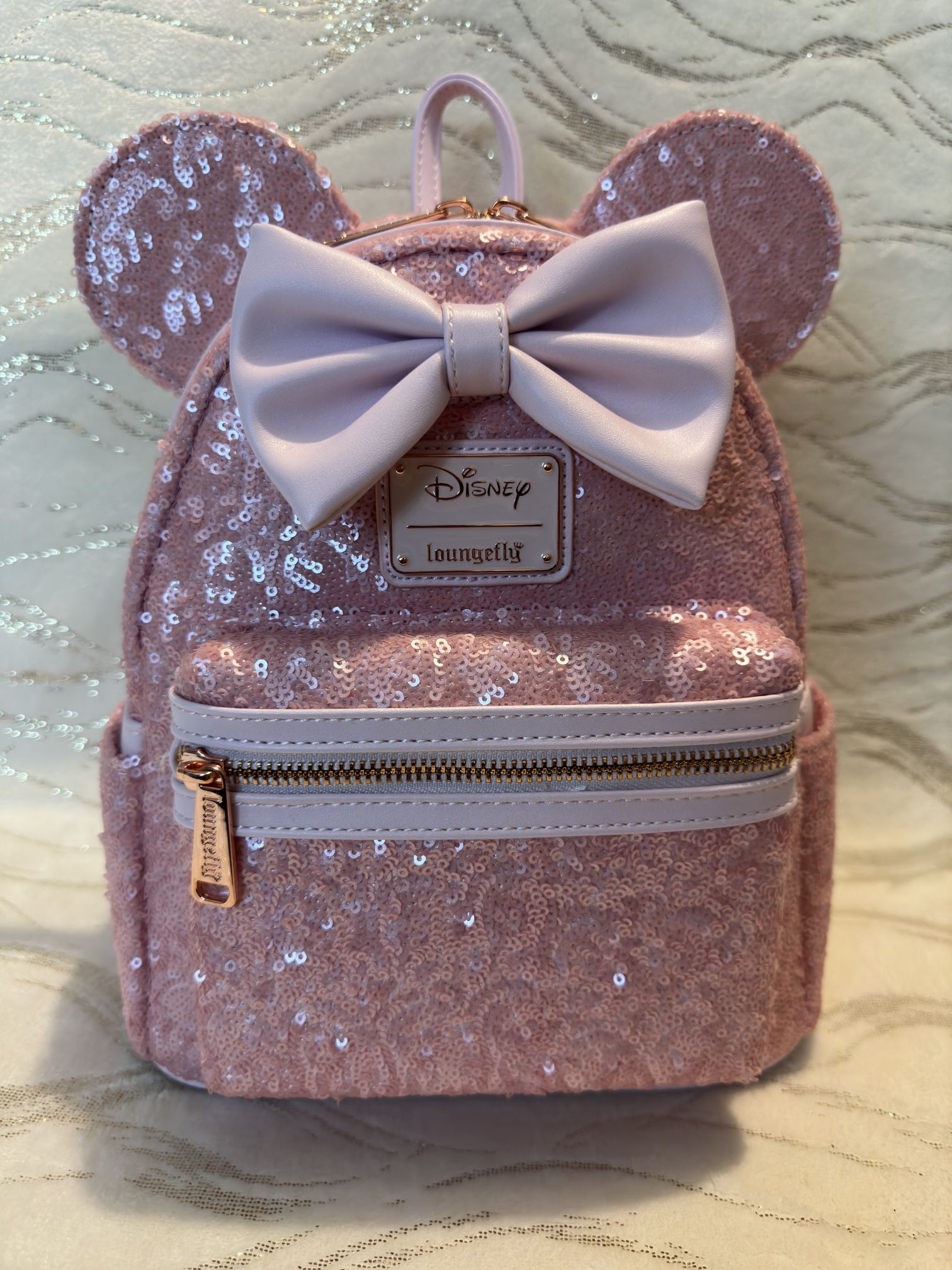 Loungfly Pink Cotton Candy Sequin Backpack